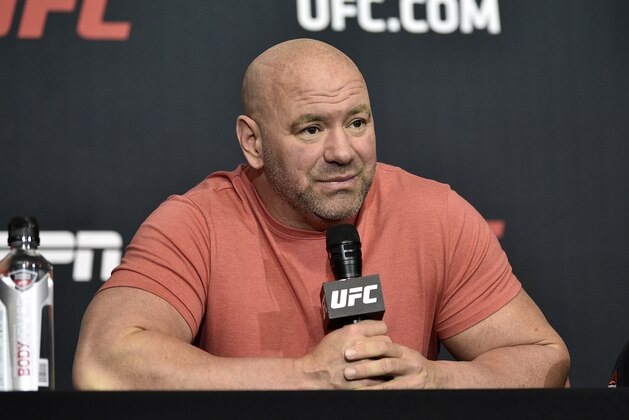 LAS VEGAS, NEVADA - JUNE 13: UFC president Dana White interacts with media after the UFC Fight Night event at UFC APEX on June 13, 2020 in Las Vegas, Nevada. (Photo by Chris Unger/Zuffa LLC)
