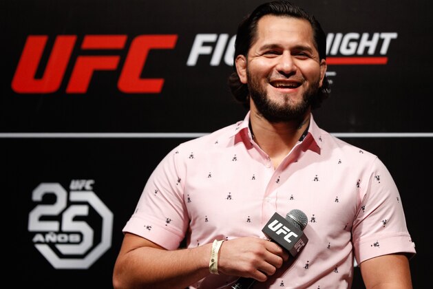 SANTIAGO, CHILE - MAY 18:  UFC Men's welterweight fighter Jorge Masvidal of the United States interacts with fans during a Q&A session before the UFC Fight Night weigh-in at Movistar Arena on May 18, 2018 in Santiago, Chile. (Photo by Buda Mendes/Zuffa LLC/Zuffa LLC via Getty Images)