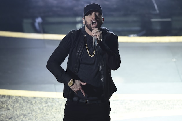 Eminem performs