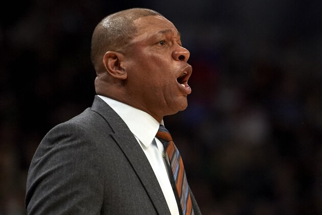 MINNEAPOLIS, MINNESOTA - FEBRUARY 08: Head coach Doc Rivers of the Los Angeles Clippers reacts during the game against the Minnesota Timberwolves at Target Center on February 8, 2020 in Minneapolis, Minnesota. NOTE TO USER: User expressly acknowledges and agrees that, by downloading and or using this Photograph, user is consenting to the terms and conditions of the Getty Images License Agreement (Photo by Hannah Foslien/Getty Images)