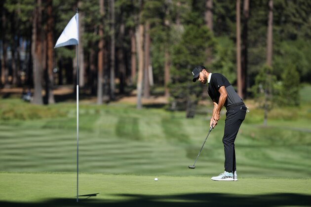 LAKE TAHOE, NEVADA - JULY 10: NBA athlete Stephen Curry of the Golden State Warriors putts on the second green during round two of the American Century Championship at Edgewood Tahoe South golf course on July 11, 2020 in South Lake Tahoe, Nevada. (Photo by Christian Petersen/Getty Images) LAKE TAHOE, NEVADA - JULY 10: NBA athlete Stephen Curry of the Golden State Warriors putts on the second green during round two of the American Century Championship at Edgewood Tahoe South golf course on July 11, 2020 in South Lake Tahoe, Nevada. (Photo by Christian Petersen/Getty Images)