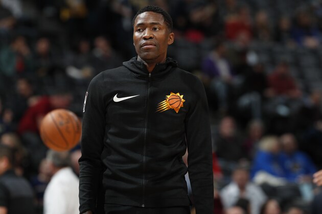 Phoenix Suns guard Jamal Crawford (11) in the first half of an NBA basketball game Friday, Jan. 25, 2019, in Denver. (AP Photo/David Zalubowski)