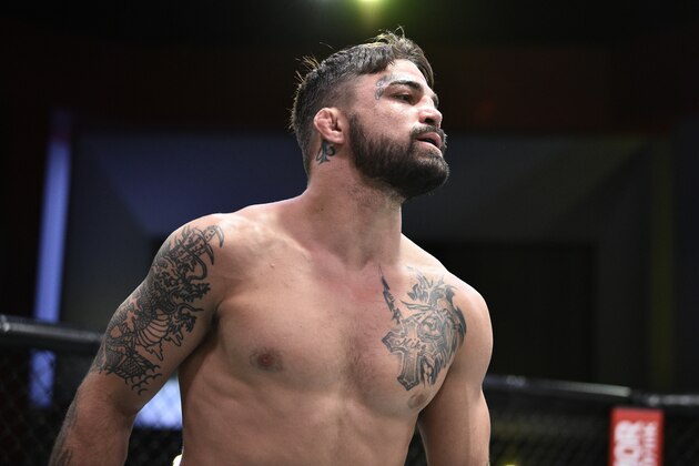 LAS VEGAS, NEVADA - JUNE 27: Mike Perry prepares to fight Mickey Gall in their welterweight fight during the UFC Fight Night event at UFC APEX on June 27, 2020 in Las Vegas, Nevada. (Photo by Chris Unger/Zuffa LLC)