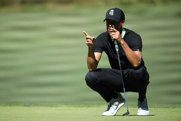LAKE TAHOE, NEVADA - JULY 10: NBA athlete Stephen Curry of the Golden State Warriors looks over the second green during round two of the American Century Championship at Edgewood Tahoe South golf course on July 11, 2020 in South Lake Tahoe, Nevada. (Photo by Christian Petersen/Getty Images)