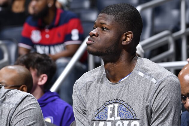 ORLANDO, FL - MARCH 2: Mo Bamba #5 of the Orlando Magic looks on during the game against the Portland Trail Blazers on March 2, 2020 at Amway Center in Orlando, Florida. NOTE TO USER: User expressly acknowledges and agrees that, by downloading and or using this photograph, User is consenting to the terms and conditions of the Getty Images License Agreement. Mandatory Copyright Notice: Copyright 2020 NBAE (Photo by Fernando Medina/NBAE via Getty Images)