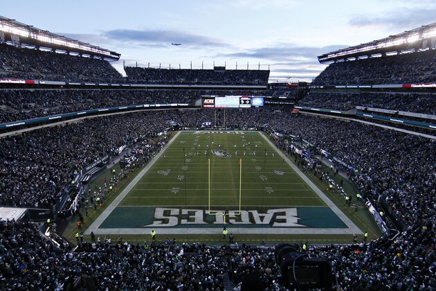 Lincoln Financial Field is seen during an NFL wild-card playoff football game between the Philadelphia Eagles and the Seattle Seahawks, Sunday, Jan. 5, 2020, in Philadelphia. (AP Photo/Michael Perez)