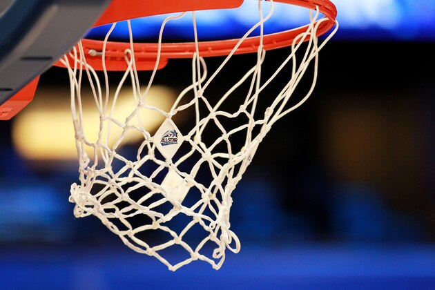 ORLANDO, FL - FEBRUARY 26:  A detail of a net hanging from the rim with an official NBA 2012 Orlando NBA All-Star logo during the 2012 NBA All-Star Game at the Amway Center on February 26, 2012 in Orlando, Florida.  NOTE TO USER: User expressly acknowledges and agrees that, by downloading and or using this photograph, User is consenting to the terms and conditions of the Getty Images License Agreement.  (Photo by Ronald Martinez/Getty Images)