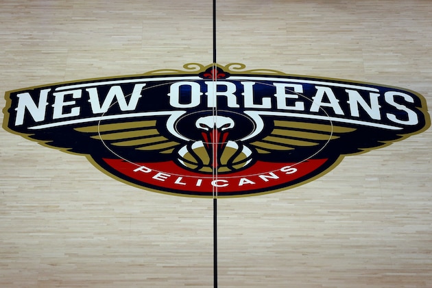 NEW ORLEANS, LOUISIANA - DECEMBER 05:  A general view of the New Orleans Pelicans logo on the court at the Smoothie King Center on December 05, 2018 in New Orleans, Louisiana. NOTE TO USER: User expressly acknowledges and agrees that, by downloading and or using this photograph, User is consenting to the terms and conditions of the Getty Images License Agreement. (Photo by Sean Gardner/Getty Images)