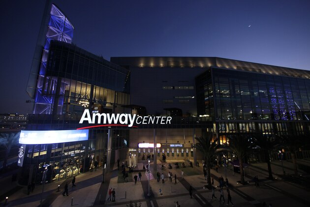 An exterior view of the Amway Center arena, home of the Orlando Magic, prior to an NBA basketball game against the Houston Rockets in Orlando, Fla., Friday, Jan. 7, 2011.(AP Photo/John Raoux) An exterior view of the Amway Center arena, home of the Orlando Magic, prior to an NBA basketball game against the Houston Rockets in Orlando, Fla., Friday, Jan. 7, 2011.(AP Photo/John Raoux)