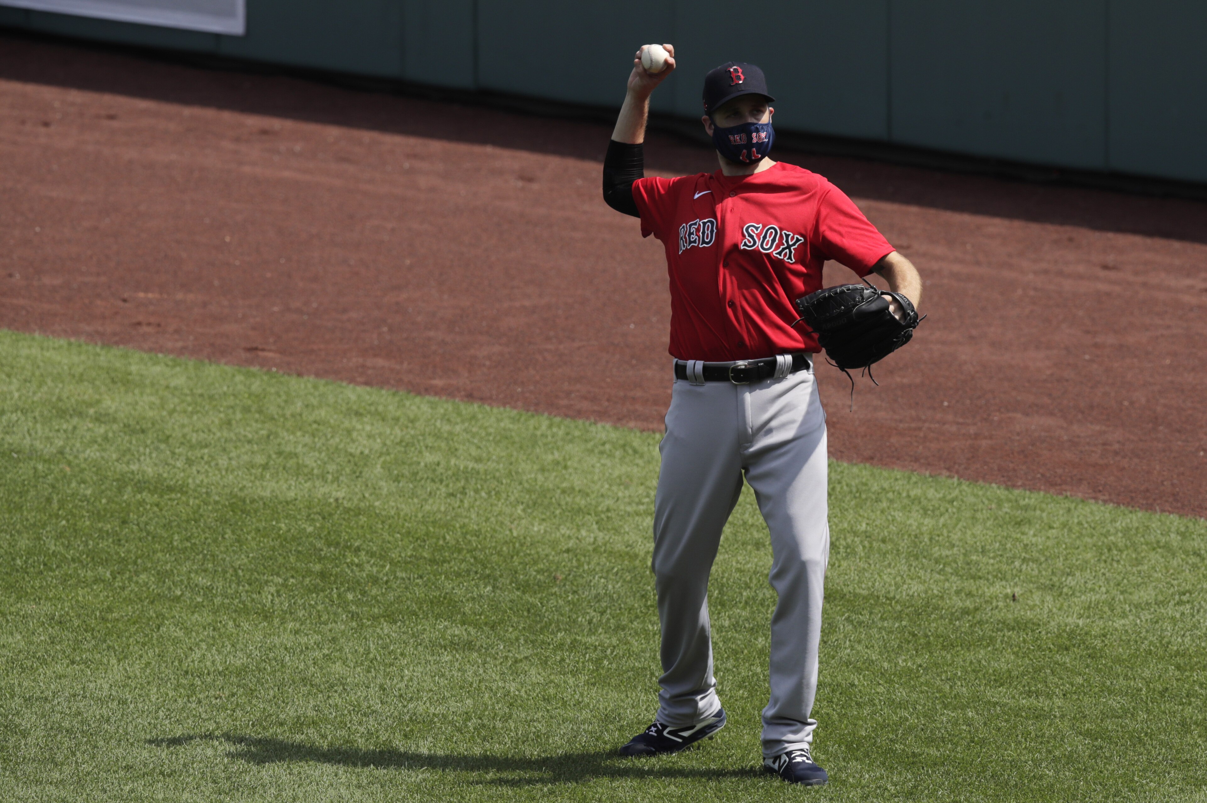 Boston Red Sox pitcher Collin McHugh at Fenway Park on Thursday, July 9, 2020, in Boston. (AP Photo/Charles Krupa) Boston Red Sox pitcher Collin McHugh at Fenway Park on Thursday, July 9, 2020, in Boston. (AP Photo/Charles Krupa)