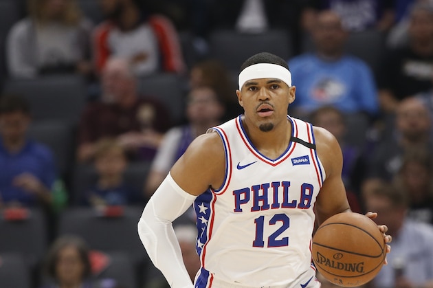 Philadelphia 76ers forward Tobias Harris dribbles down court during the first quarter of an NBA basketball game against the Sacramento Kings in Sacramento, Calif., Thursday, March 5, 2020. The 76ers won 125-108. (AP Photo/Rich Pedroncelli) Philadelphia 76ers forward Tobias Harris dribbles down court during the first quarter of an NBA basketball game against the Sacramento Kings in Sacramento, Calif., Thursday, March 5, 2020. The 76ers won 125-108. (AP Photo/Rich Pedroncelli)