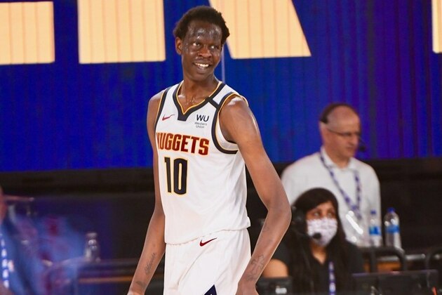 Westttown School's John Bol Ajak #0 is seen against Brewster Academy during a high school basketball game on Sunday, January 13, 2019 in the Bronx, NY. (AP Photo/Gregory Payan)