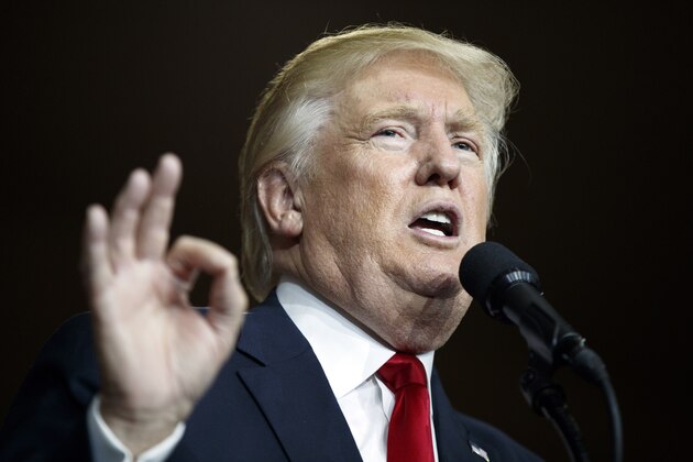 FILE - In this Aug. 1, 2016 fike photo, Republican presidential candidate Donald Trump speaks in Mechanicsburg, Pa.Trump has alarmed U.S. allies in Asia and elsewhere by suggesting that American military support should depend on their willingness to pay. But he would not be the first U.S. president to consider shaking up time-honored military deployments. Four decades ago, then-President Jimmy Carter tried to withdraw American troops in South Korea, and failed. He wanted to trim fat from the U.S. defense budget and put pressure on South Korea over human rights abuses, but hit a wall of opposition in his own administration and in Seoul. (AP Photo/Evan Vucci, File)