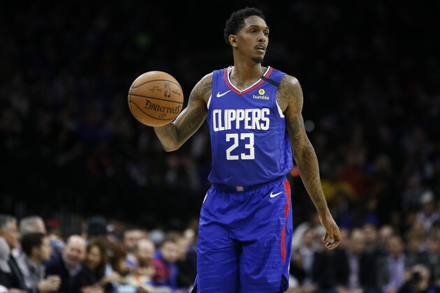 Los Angeles Clippers' Lou Williams plays during an NBA basketball game against the Philadelphia 76ers, Tuesday, Feb. 11, 2020, in Philadelphia. (AP Photo/Matt Slocum)
