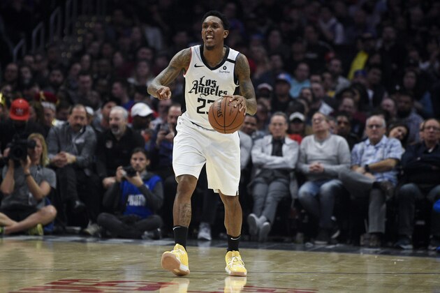 Los Angeles Clippers guard Lou Williams in action during the first half of an NBA basketball game against the Sacramento Kings in Los Angeles, Thursday, Jan. 30, 2020. (AP Photo/Kelvin Kuo)