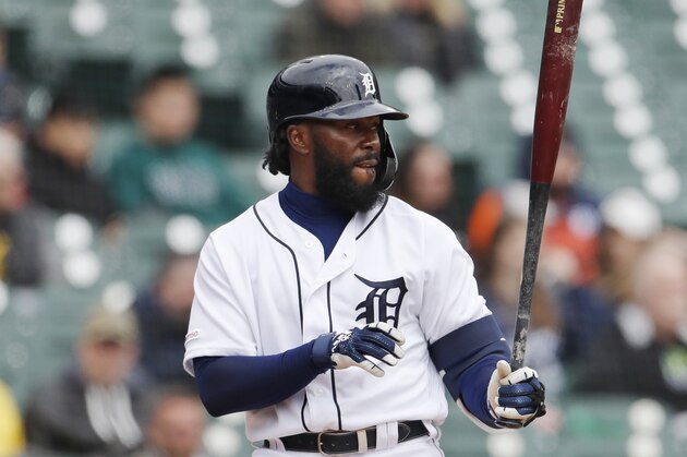 Detroit Tigers' Josh Harrison bats during the fourth inning of a baseball game against the Cleveland Indians, Wednesday, April 10, 2019, in Detroit. (AP Photo/Carlos Osorio) Detroit Tigers' Josh Harrison bats during the fourth inning of a baseball game against the Cleveland Indians, Wednesday, April 10, 2019, in Detroit. (AP Photo/Carlos Osorio)