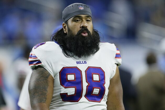 Buffalo Bills defensive tackle Star Lotulelei (98) following an NFL preseason football game against the Detroit Lions in Detroit, Friday, Aug. 23, 2019. (AP Photo/Duane Burleson)