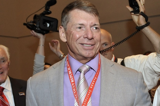 FILE - In this May 21, 2010, file photo, WWE Chairman and Chief Executive Officer Vince McMahon is shown at the Connecticut Republican Convention in Hartford, Conn. WWE announced Thursday, July 31, 2014, a new 10-year partnership with Rogers Communications in Canada that will launch the WWE Network as a traditional pay-TV channel in Rogers' cable systems, also starting Aug. 12.