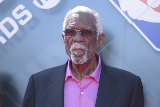 Bill Russell arrives at the NBA Awards on Monday, June 25, 2018, at the Barker Hangar in Santa Monica, Calif. (Photo by Richard Shotwell/Invision/AP)