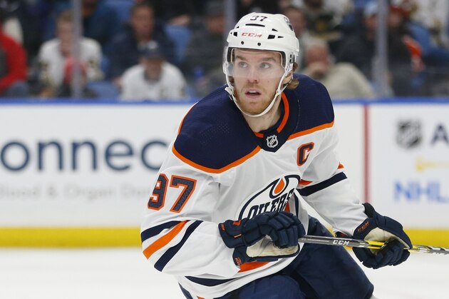Edmonton Oilers forward Conor McDavid (97) skates during the second period of an NHL hockey game against the Buffalo Sabres, Thursday, Jan. 2, 2020, in Buffalo, N.Y. (AP Photo/Jeffrey T. Barnes) Edmonton Oilers forward Conor McDavid (97) skates during the second period of an NHL hockey game against the Buffalo Sabres, Thursday, Jan. 2, 2020, in Buffalo, N.Y. (AP Photo/Jeffrey T. Barnes)