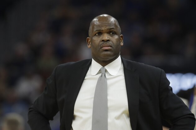 Indiana Pacers head coach Nate McMillan duirng an NBA basketball game against the Golden State Warriors in San Francisco, Friday, Jan. 24, 2020. (AP Photo/Jeff Chiu) Indiana Pacers head coach Nate McMillan duirng an NBA basketball game against the Golden State Warriors in San Francisco, Friday, Jan. 24, 2020. (AP Photo/Jeff Chiu)