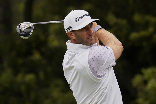 Dustin Johnson watches his tee shot on the 12th hole during the third round of the PGA Championship golf tournament at TPC Harding Park Saturday, Aug. 8, 2020, in San Francisco. (AP Photo/Jeff Chiu) Dustin Johnson watches his tee shot on the 12th hole during the third round of the PGA Championship golf tournament at TPC Harding Park Saturday, Aug. 8, 2020, in San Francisco. (AP Photo/Jeff Chiu)