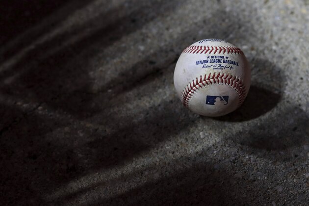 A view of a ball thrown into the stands by Cleveland Indians' Francisco Lindor (12) during a baseball game against the Cincinnati Reds in Cincinnati, Monday, Aug. 3, 2020. The Reds won 3-2. (AP Photo/Aaron Doster)