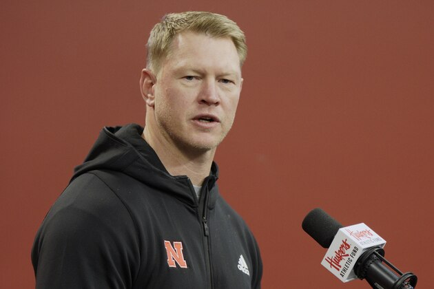 Nebraska head coach Scott Frost participates in a news conference on the first day of NCAA college football spring practice, in Lincoln, Neb., Monday, March 9, 2020. (AP Photo/Nati Harnik) Nebraska head coach Scott Frost participates in a news conference on the first day of NCAA college football spring practice, in Lincoln, Neb., Monday, March 9, 2020. (AP Photo/Nati Harnik)