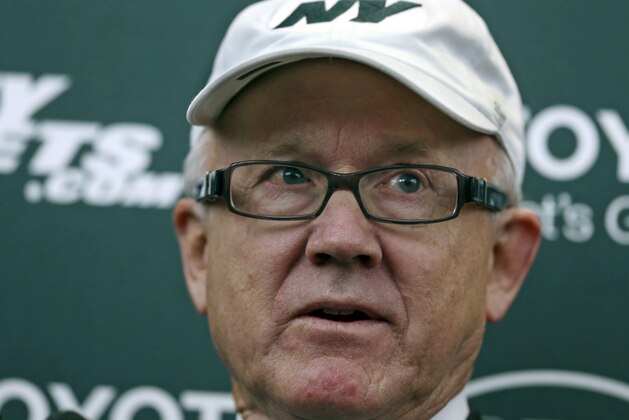 FILE - In this Thursday, Jan. 5, 2017 file photo New York Jets NFL football owner Woody Johnson answers a question as he addresses the media at the team's training facility, in Florham Park, N.J. President-elect Donald Trump appears to have announced that billionaire New York Jets owner Woody Johnson will become the next ambassador to Britain. Trump was speaking at a luncheon in Washington when he introduced a guest as