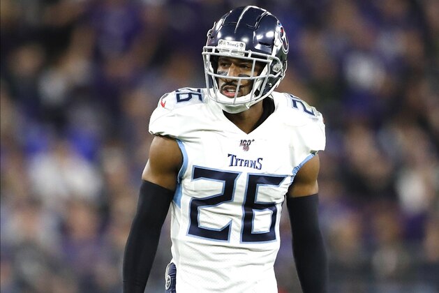 Tennessee Titans cornerback Logan Ryan is seen before a play against the Baltimore Ravens during the second half of an NFL divisional playoff football game, Saturday, Jan. 11, 2020, in Baltimore. The Titans won 28-12. (AP Photo/Julio Cortez) Tennessee Titans cornerback Logan Ryan is seen before a play against the Baltimore Ravens during the second half of an NFL divisional playoff football game, Saturday, Jan. 11, 2020, in Baltimore. The Titans won 28-12. (AP Photo/Julio Cortez)