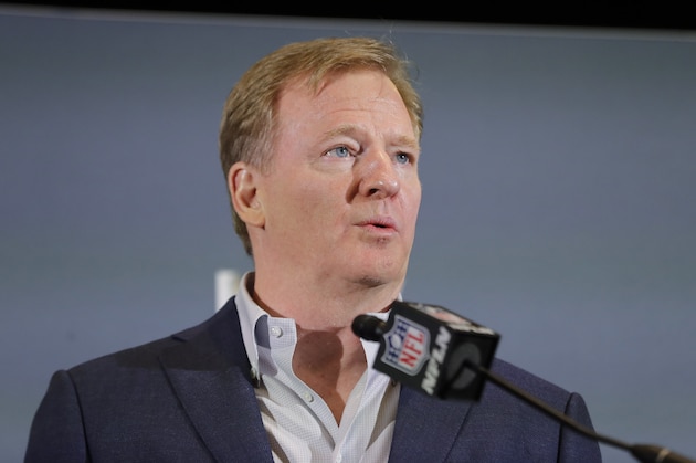 NFL Commissioner Roger Goodell speaks during a news conference, Monday, Feb. 3, 2020, in Miami, the day after the Kansas City Chiefs defeated the San Francisco 49ers in Super Bowl 54. (AP Photo/Brynn Anderson) NFL Commissioner Roger Goodell speaks during a news conference, Monday, Feb. 3, 2020, in Miami, the day after the Kansas City Chiefs defeated the San Francisco 49ers in Super Bowl 54. (AP Photo/Brynn Anderson)
