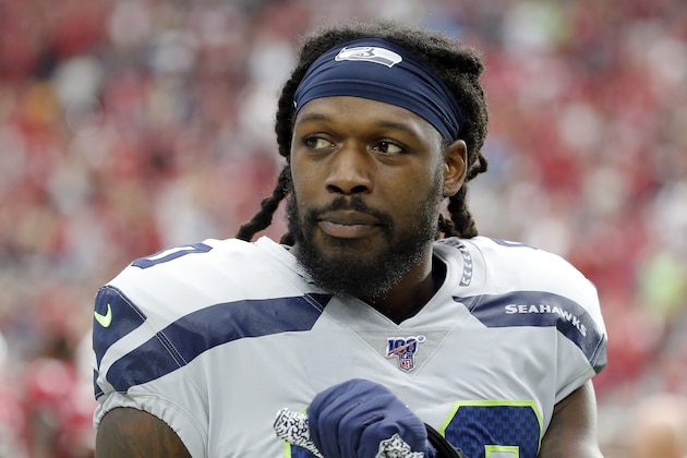 FILE - In this Sept. 29, 2019, file photo, Seattle Seahawks outside linebacker Jadeveon Clowney (90) watches during an NFL football game against the Arizona Cardinals in Glendale, Ariz. Jameis Winston, Cam Newton and Clowney didn't have to wait long at all to find homes in the NFL when they came out of college. The three former No. 1 overall draft picks are finding things moving much more slowly as they search for new homes or contracts this offseason. (AP Photo/Rick Scuteri, File) FILE - In this Sept. 29, 2019, file photo, Seattle Seahawks outside linebacker Jadeveon Clowney (90) watches during an NFL football game against the Arizona Cardinals in Glendale, Ariz. Jameis Winston, Cam Newton and Clowney didn't have to wait long at all to find homes in the NFL when they came out of college. The three former No. 1 overall draft picks are finding things moving much more slowly as they search for new homes or contracts this offseason. (AP Photo/Rick Scuteri, File)