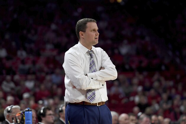 LSU coach Will Wade on the sidelines against Arkansas during an NCAA college basketball game Wednesday, March 4, 2020, in Fayetteville, Ark. (AP Photo/Michael Woods) LSU coach Will Wade on the sidelines against Arkansas during an NCAA college basketball game Wednesday, March 4, 2020, in Fayetteville, Ark. (AP Photo/Michael Woods)