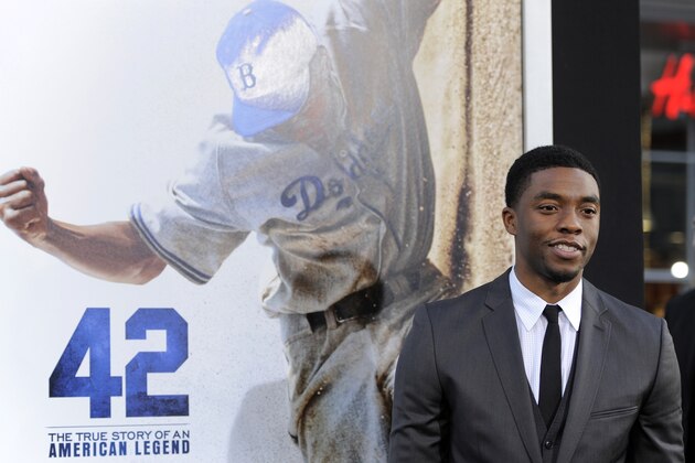 Chadwick Boseman, who plays baseball legend Jackie Robinson in