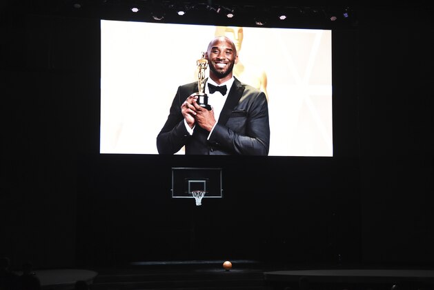 Kobe Bryant seen in the 'In Memoriam' segment at the 51st NAACP Image Awards at the Pasadena Civic Auditorium on Saturday, Feb. 22, 2020, in Pasadena, Calif. (AP Photo/Chris Pizzello)
