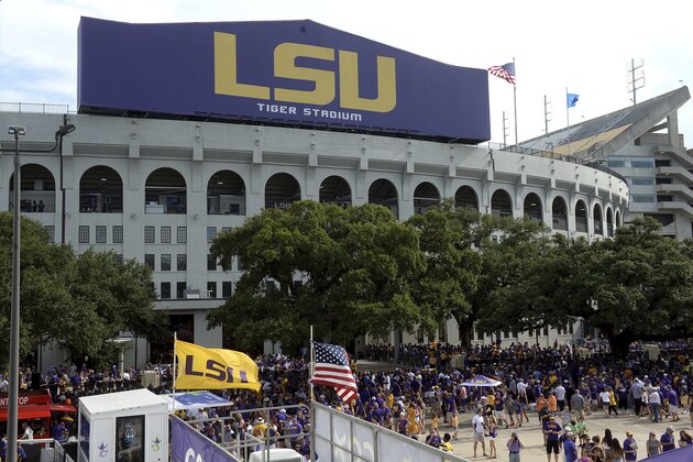 LSU's Tiger Stadium before an NCAA football game between LSU and Northwestern State Saturday in Baton Rouge, La., Sept. 14, 2019. (AP Photo/Patrick Dennis)