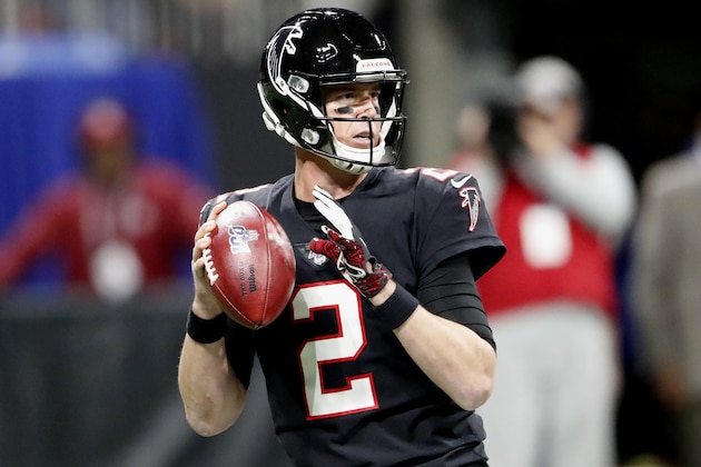 Atlanta Falcons quarterback Matt Ryan (2) works in the pocket against the New Orleans Saints during the first half of an NFL football game, Thursday, Nov. 28, 2019, in Atlanta. (AP Photo/John Bazemore)