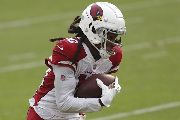 Arizona Cardinals wide receiver DeAndre Hopkins (10) against the San Francisco 49ers during an NFL football game in Santa Clara, Calif., Sunday, Sept. 13, 2020. (AP Photo/Josie Lepe)