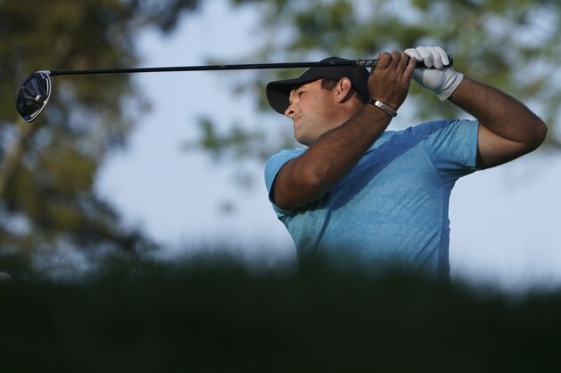 Patrick Reed, of the United States, plays his shot from the sixth tee during the second round of the US Open Golf Championship, Friday, Sept. 18, 2020, in Mamaroneck, N.Y. (AP Photo/John Minchillo)
