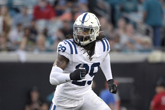Indianapolis Colts safety Malik Hooker (29) follows a play during the first half of an NFL football game against the Jacksonville Jaguars Sunday, Dec. 29, 2019, in Jacksonville, Fla. (AP Photo/Phelan M. Ebenhack)