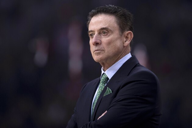 File-This Jan. 4, 2019, file photo shows Panathinaikos coach Rick Pitino looking on during a Euroleague basketball match between Panathinaikos and Olympiakos in Piraeus near Athens. Former Louisville basketball coach Pitino has reached a settlement with Adidas, the Hall of Fame coach and the global sportswear company said in a joint statement Monday, Dec. 23, 2019. (AP Photo/Petros Giannakouris, File) File-This Jan. 4, 2019, file photo shows Panathinaikos coach Rick Pitino looking on during a Euroleague basketball match between Panathinaikos and Olympiakos in Piraeus near Athens. Former Louisville basketball coach Pitino has reached a settlement with Adidas, the Hall of Fame coach and the global sportswear company said in a joint statement Monday, Dec. 23, 2019. (AP Photo/Petros Giannakouris, File)