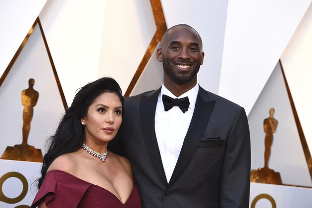 Kobe Bryant, right, and Vanessa Laine Bryant arrives at the Oscars on Sunday, March 4, 2018, at the Dolby Theatre in Los Angeles. (Photo by Jordan Strauss/Invision/AP)