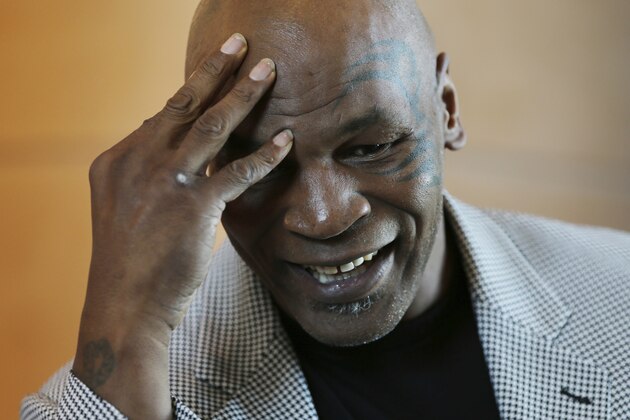 Mike Tyson speaks during an interview with The Associated Press, in Dubai, United Arab Emirates, Thursday, May 4, 2017. Tyson is in Dubai to announce the start of his worldwide boxing gym franchise. Tyson said Thursday that a city like Dubai can show people the best of the Middle East, its people and Islam. Tyson praised the sheikhdom as