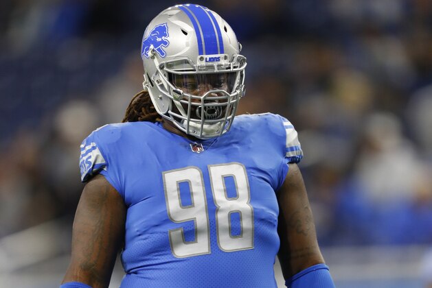 Detroit Lions defensive tackle Damon Harrison plays during an NFL football game against the Seattle Seahawks in Detroit, Sunday, Oct. 28, 2018. (AP Photo/Paul Sancya)
