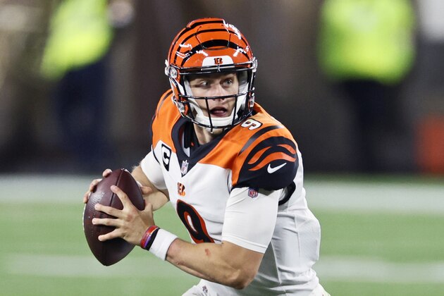 Cincinnati Bengals quarterback Joe Burrow looks to throw during the second half of an NFL football game against the Cleveland Browns, Thursday, Sept. 17, 2020, in Cleveland. The Bengals are looking to avoid their third 0-3 start in four years. They haven’t had a winning season since 2015. “Everybody’s itching for the first win, and it’s time to get that win,” rookie quarterback Joe Burrow said.(AP Photo/Ron Schwane, File) Cincinnati Bengals quarterback Joe Burrow looks to throw during the second half of an NFL football game against the Cleveland Browns, Thursday, Sept. 17, 2020, in Cleveland. The Bengals are looking to avoid their third 0-3 start in four years. They haven’t had a winning season since 2015. “Everybody’s itching for the first win, and it’s time to get that win,” rookie quarterback Joe Burrow said.(AP Photo/Ron Schwane, File)