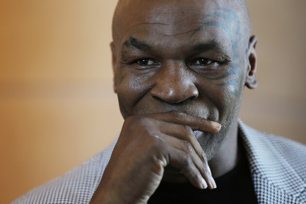 Mike Tyson gives an interview to The Associated Press, in Dubai, United Arab Emirates, Thursday, May 4, 2017. Tyson is in Dubai to announce the start of his worldwide boxing gym franchise. Tyson said Thursday that a city like Dubai can show people the best of the Middle East, its people and Islam. Tyson praised the sheikhdom as
