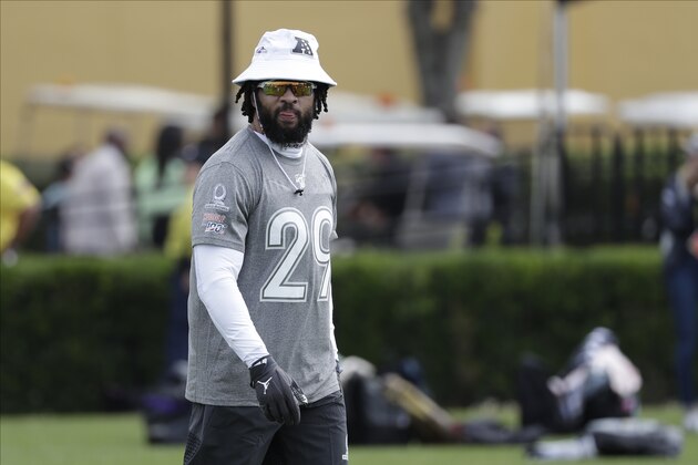 AFC free safety Earl Thomas, of the Baltimore Ravens, walks the field during a practice for the NFL Pro Bowl football game Thursday, Jan. 23, 2020, in Kissimmee, Fla. (AP Photo/John Raoux) AFC free safety Earl Thomas, of the Baltimore Ravens, walks the field during a practice for the NFL Pro Bowl football game Thursday, Jan. 23, 2020, in Kissimmee, Fla. (AP Photo/John Raoux)