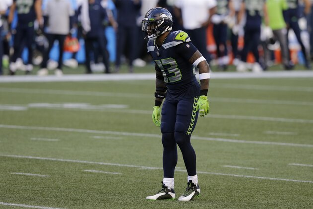 Seattle Seahawks strong safety Jamal Adams in action against the New England Patriots during an NFL football game, Sunday, Sept. 20, 2020, in Seattle. (AP Photo/John Froschauer)