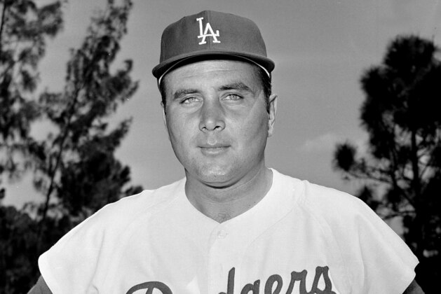 FILE - In this April 1965 file photo, Los Angeles Dodgers pitcher Ron Perranoski poses. Perranoski, one of the Dodgers' greatest lefthanded relievers of all-time, passed away at the age of 84 on Friday, Oct. 2, 2020, at his home in Vero Beach, Fla. (AP Photo/File) FILE - In this April 1965 file photo, Los Angeles Dodgers pitcher Ron Perranoski poses. Perranoski, one of the Dodgers' greatest lefthanded relievers of all-time, passed away at the age of 84 on Friday, Oct. 2, 2020, at his home in Vero Beach, Fla. (AP Photo/File)