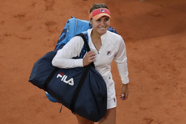 Sofia Kenin of the U.S. celebrates winning the semifinal match of the French Open tennis tournament against Petra Kvitova of the Czech Republic in two sets, 6-4, 7-5, at the Roland Garros stadium in Paris, France, Thursday, Oct. 8, 2020. (AP Photo/Alessandra Tarantino) Sofia Kenin of the U.S. celebrates winning the semifinal match of the French Open tennis tournament against Petra Kvitova of the Czech Republic in two sets, 6-4, 7-5, at the Roland Garros stadium in Paris, France, Thursday, Oct. 8, 2020. (AP Photo/Alessandra Tarantino)